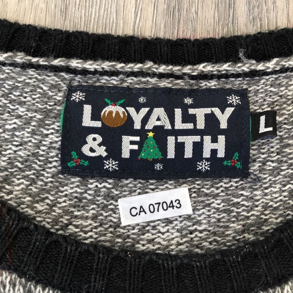 Loyalty & Faith Santa and Reindeer Ugly Sweater with Pompom details - Picture 3 of 9